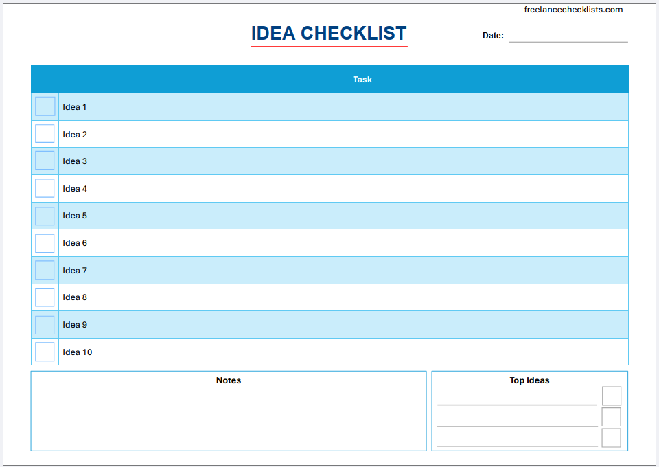 Idea Checklist - Image 3