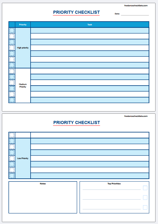 Priority Checklist - Image 2