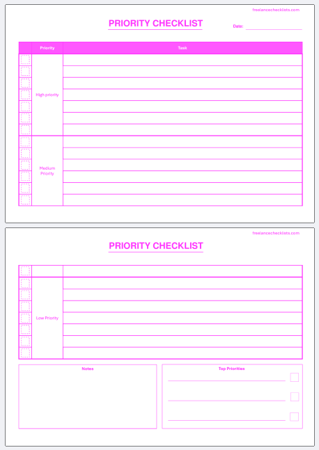 Priority Checklist - Image 5