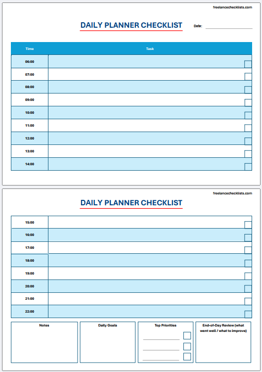 Planner Checklist Bundle (Daily Planner Checklist + Weekly Planner Checklist + Monthly Planner Checklist) - Image 6