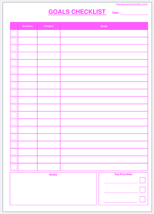 Productivity Checklist Bundle (Goals Checklist + Priority Checklist + Task Checklist +Idea Checklist) - Image 23
