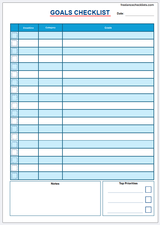 Productivity Checklist Bundle (Goals Checklist + Priority Checklist + Task Checklist +Idea Checklist) - Image 22