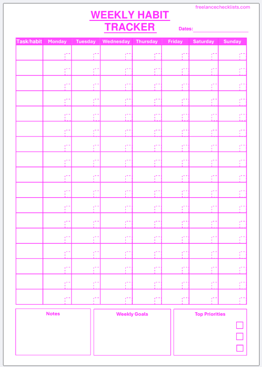 Weekly Habit Tracker - Image 9