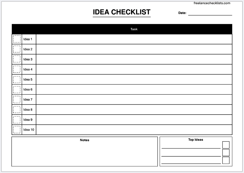 Idea Checklist - Image 2