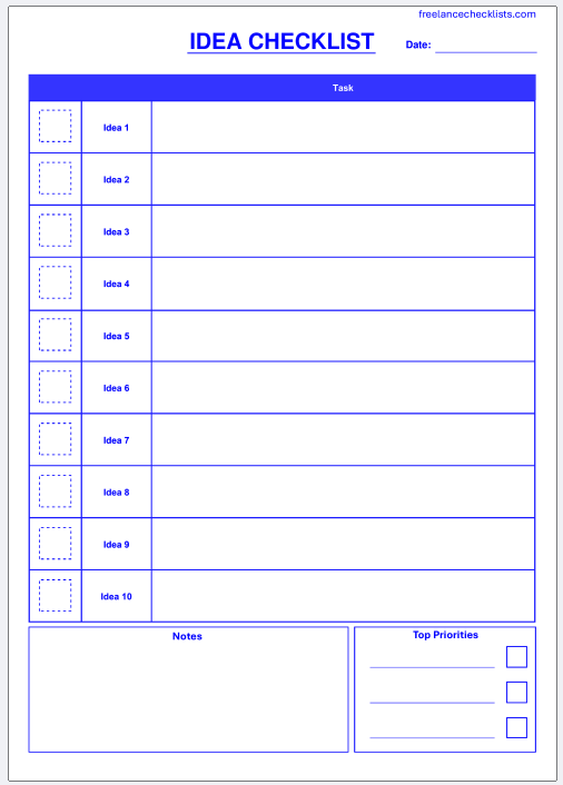 Idea Checklist - Image 6