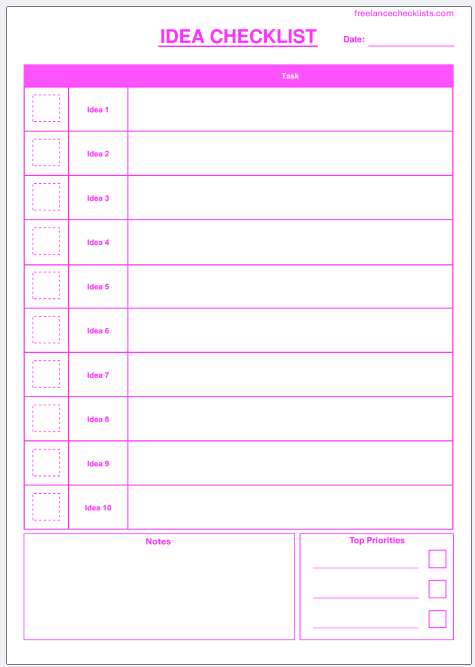 Idea Checklist - Image 7