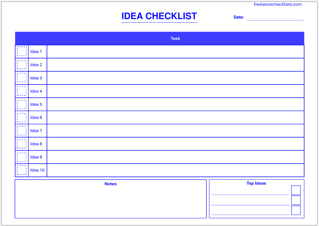 Idea Checklist - Image 5