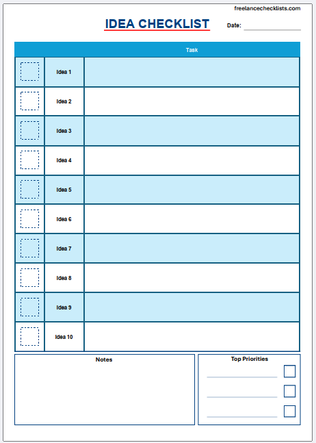 Idea Checklist - Image 8