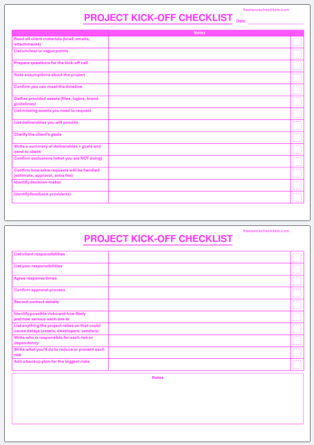 Project Kick-off Checklist - Image 2