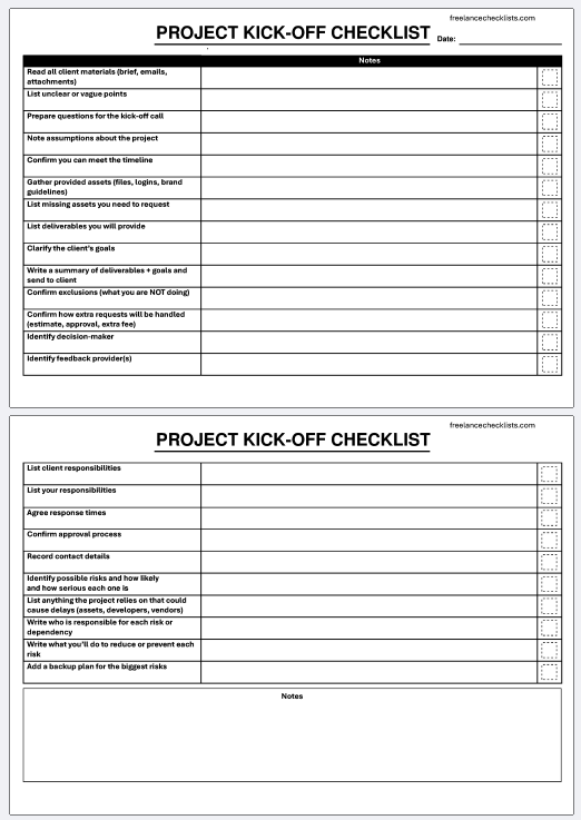 Project Kick-off Checklist - Image 4