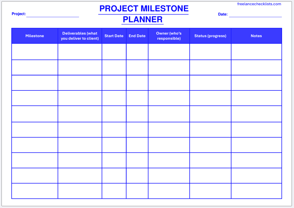 Project Milestone Planner - Image 5