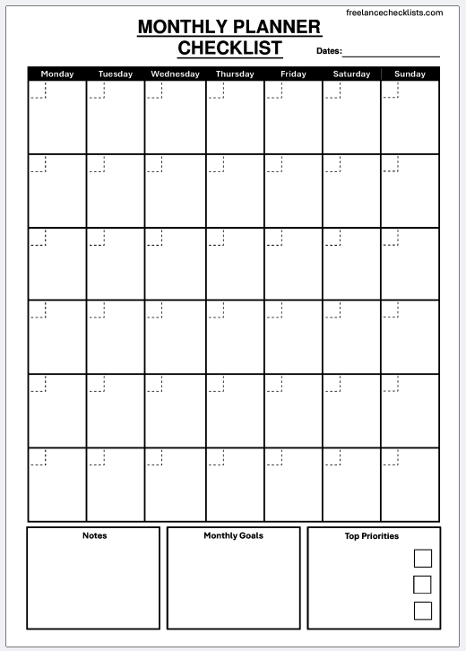 Monthly Planner Checklist - Image 7