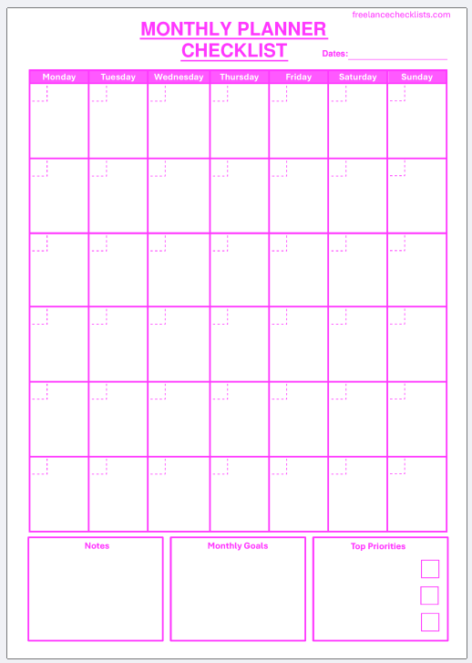 Monthly Planner Checklist - Image 8
