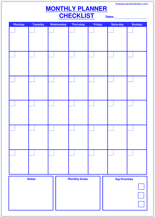 Monthly Planner Checklist - Image 9