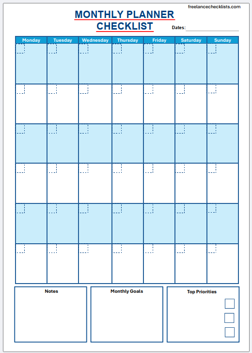 Monthly Planner Checklist - Image 6
