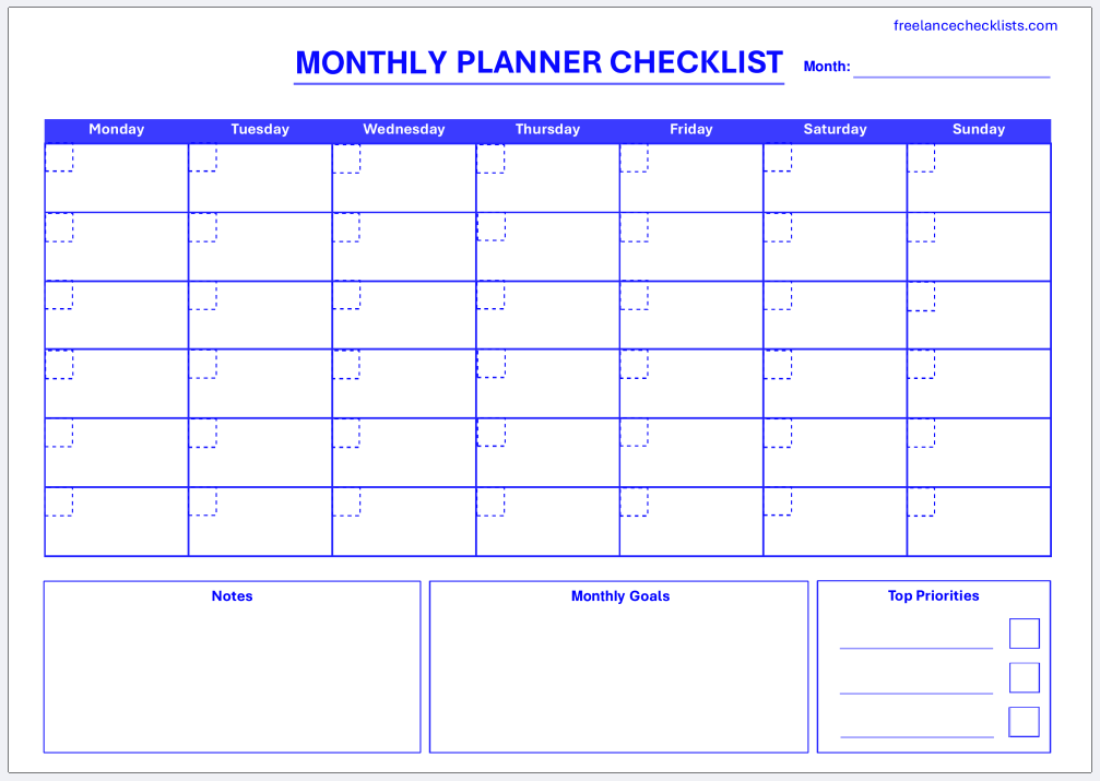 Monthly Planner Checklist - Image 5