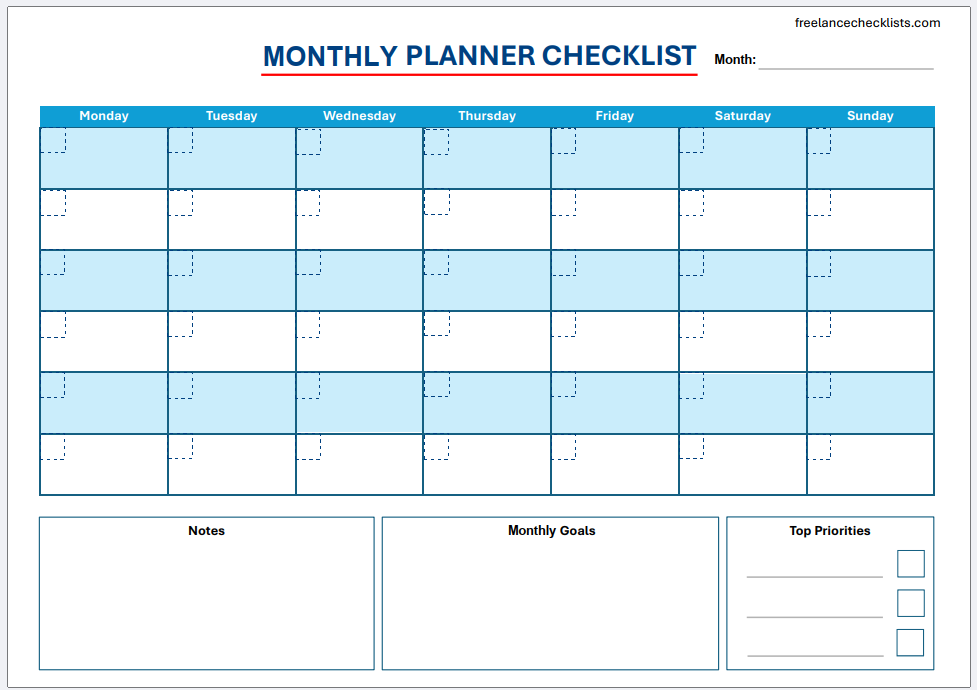 Monthly Planner Checklist - Image 2