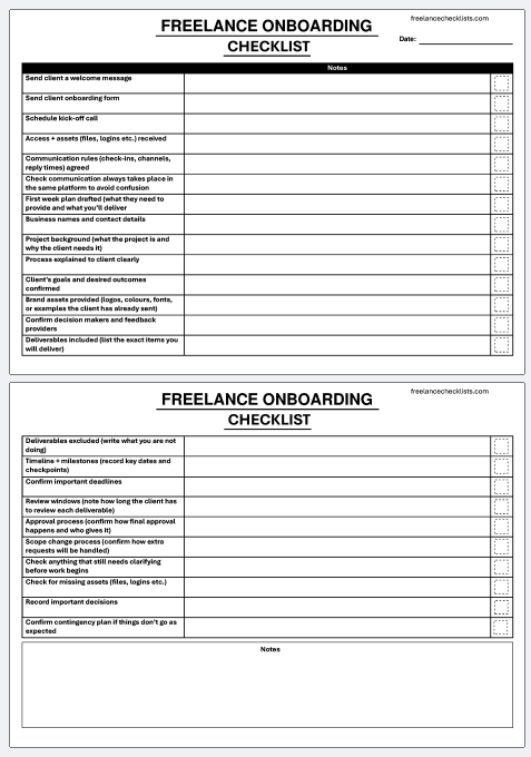 Freelance Onboarding Checklist - Image 3