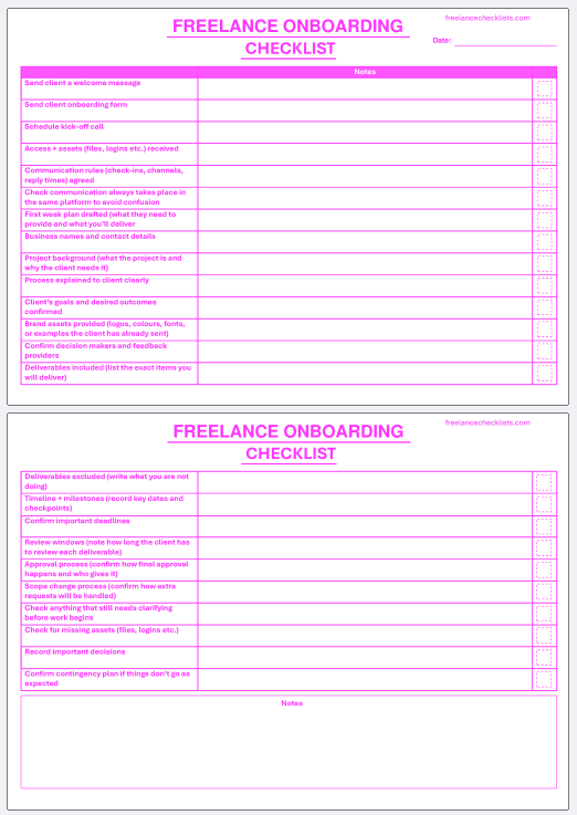 Freelance Onboarding Checklist - Image 4