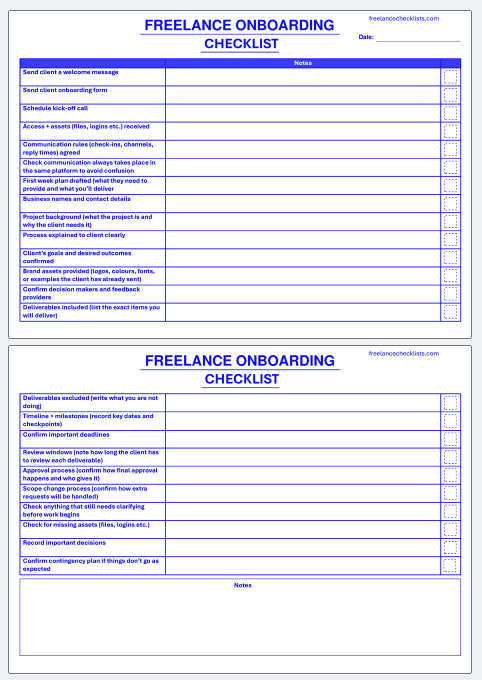 Freelance Onboarding Checklist - Image 5