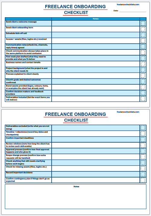 Freelance Onboarding Checklist - Image 2