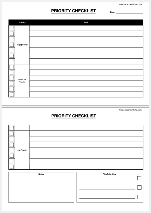 Priority Checklist - Image 3
