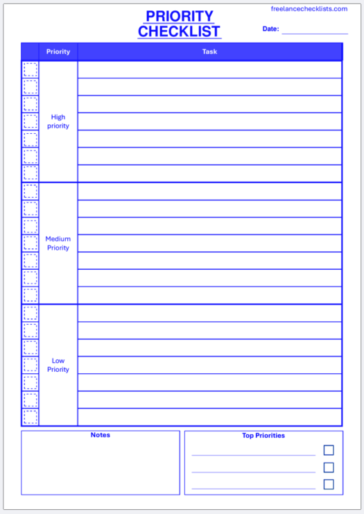 Priority Checklist - Image 9