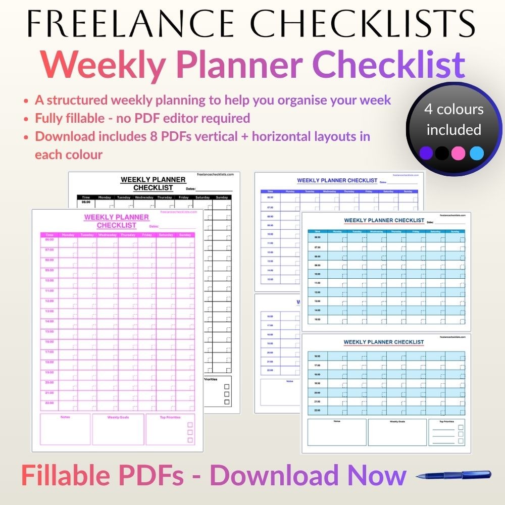 Weekly Planner Checklist
