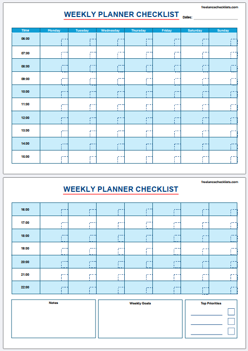Weekly Planner Checklist - Image 2