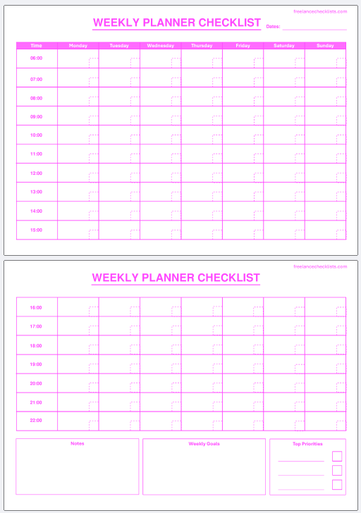 Weekly Planner Checklist - Image 4