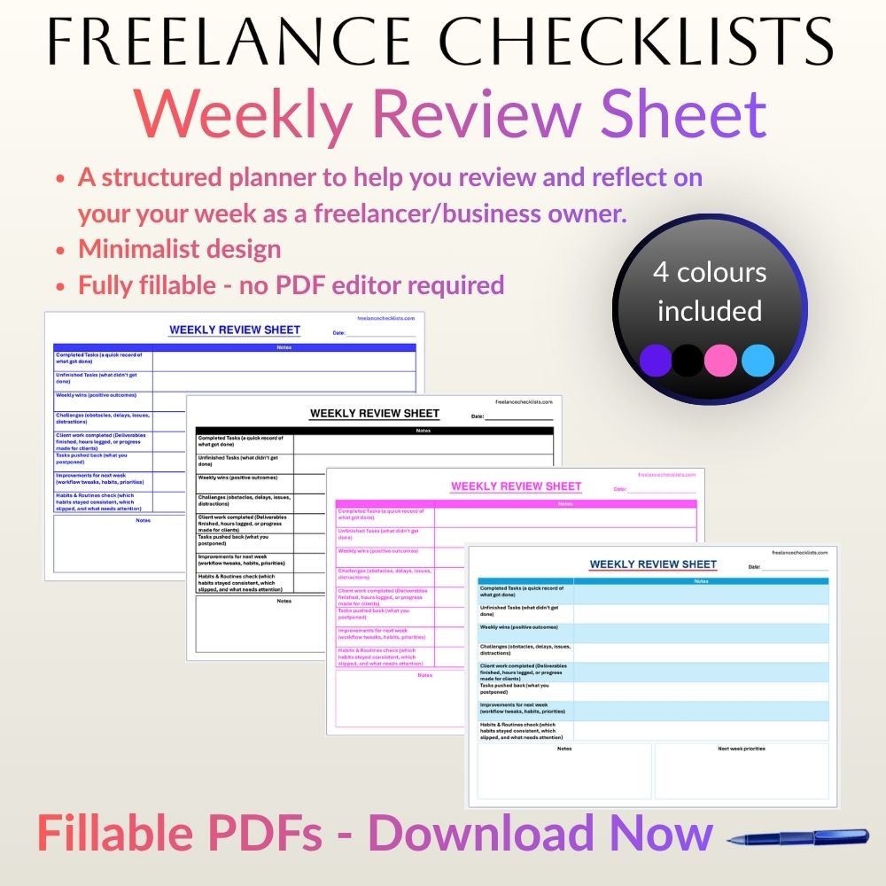 Weekly Review Sheet