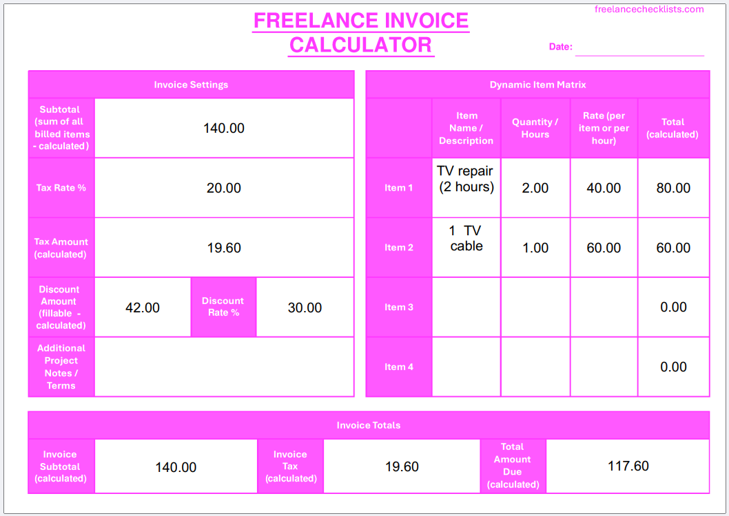 Freelance Invoice Calculator - Image 3