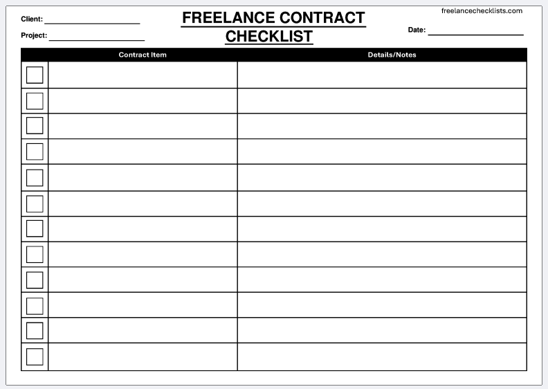 Freelance Contract Checklist - Image 3