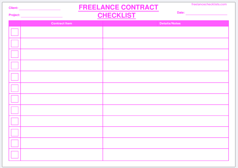 Freelance Contract Checklist - Image 4