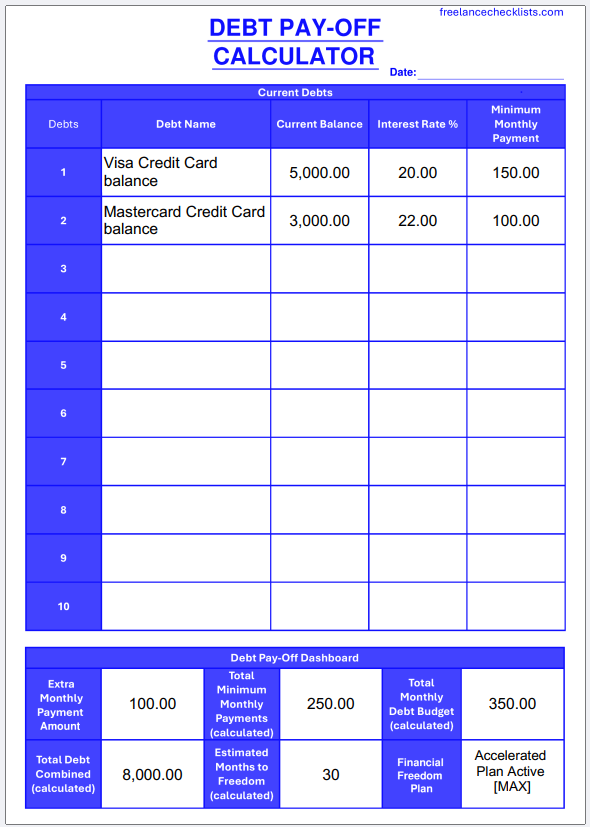 Debt Pay-Off Calculator - Image 5