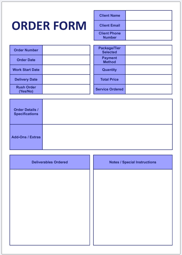 Freelance Order Form - Image 2