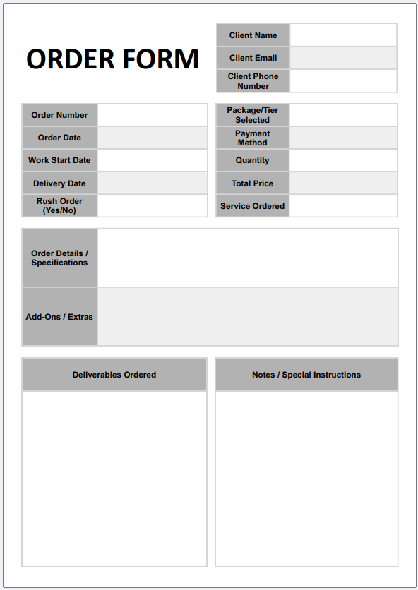 Freelance Order Form - Image 3