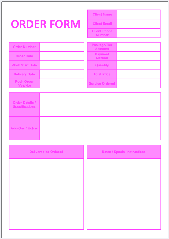 Freelance Order Form - Image 4
