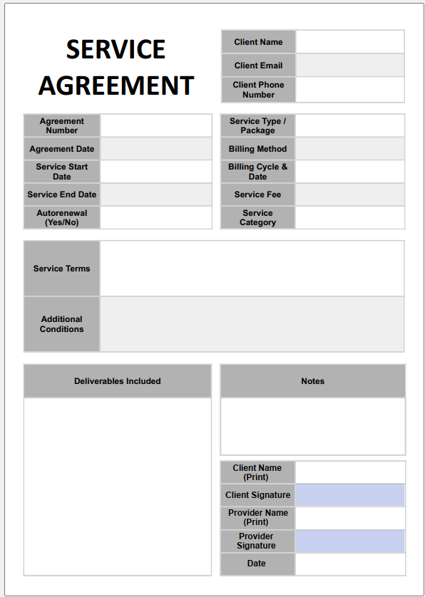 Freelance Service Agreement / Contract Form - Image 5