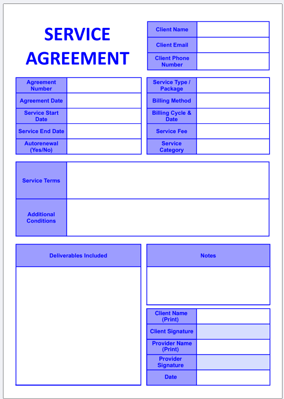 Freelance Service Agreement / Contract Form - Image 4